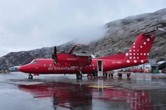 O avião que nos levou de Nuuk para Ilulissat, cidade ao norte do Cículo Polar Ártico, na Groelândia